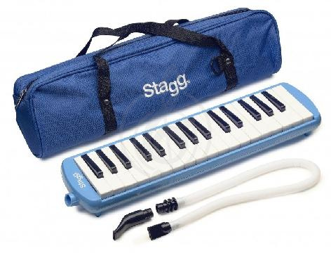 Изображение STAGG MELOSTA32 BL-пианика,32 клавиши, мундштук, гибкая трубка, в мягком чехле, длина 41 см, цвет: с