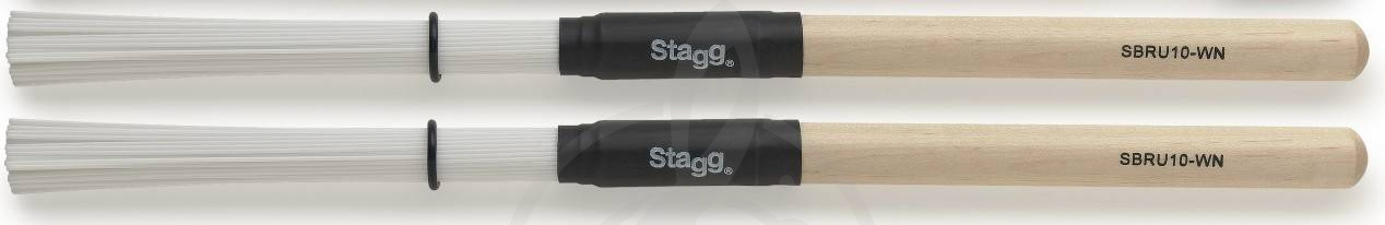 Щетки STAGG SBRU10-WN - барабанные щётки нейлоновые, Stagg SBRU10-WN в магазине DominantaMusic - фото 1