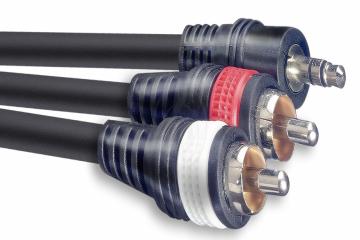 Y-кабель Y-межблочный кабель Force STAGG SYC3/MPS2CM E - аудио шнур мини стерео Jack 1/8&quot; - 2 x RCA папа, длина 3 метра, черного цвета SYC3/MPS2CM E - фото 2