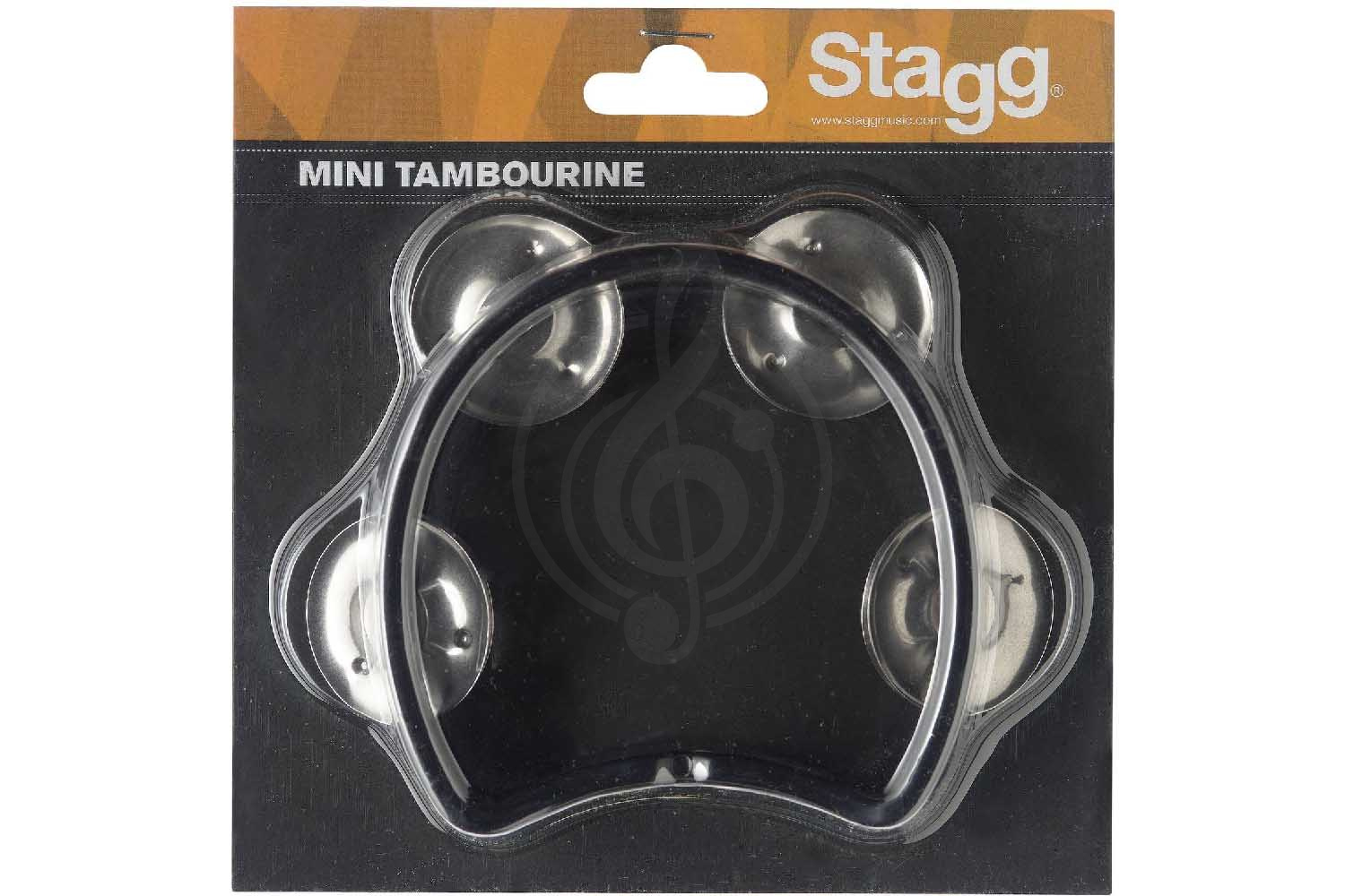 Тамбурин Тамбурины Stagg STAGG TAB-MINI/BK - мини-тамбурин с ручкой TAB-MINI/BK - фото 2