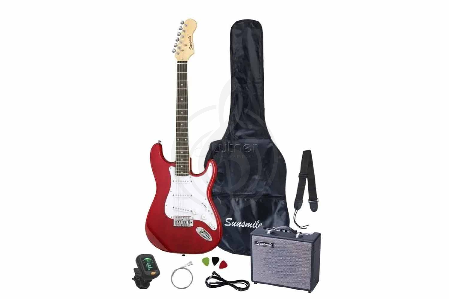 Электрогитара Stratocaster Sunsmile MEGP-DR - Комплект электрогитары, Sunsmile MEGP-DR в магазине Доминанта мьюзик - фото 1