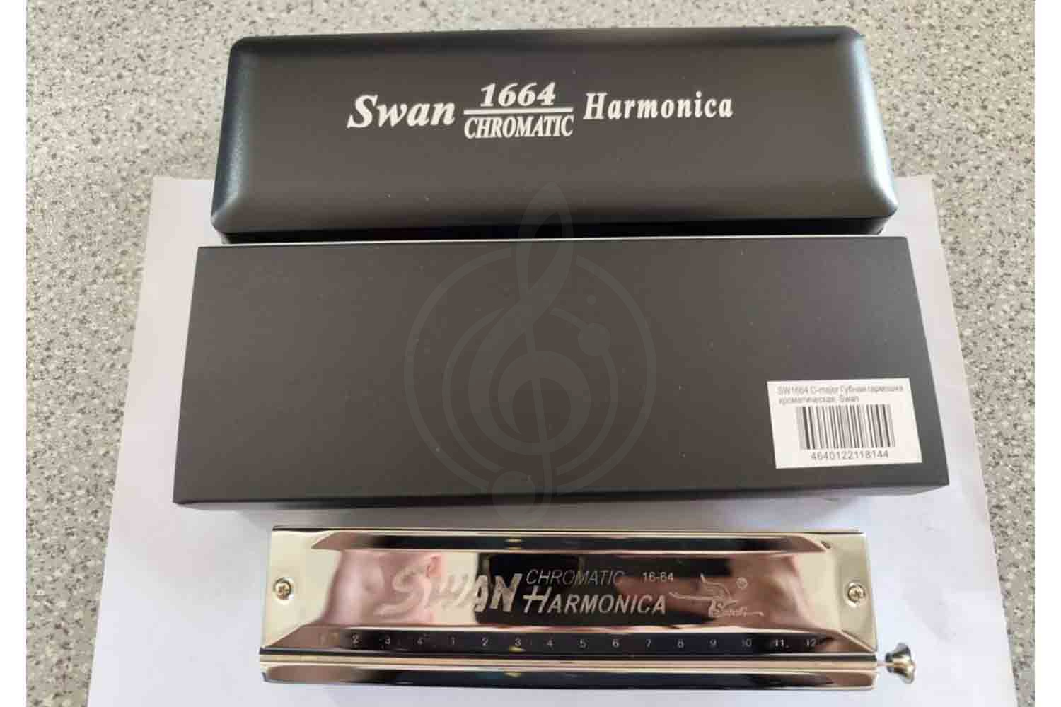 Хроматическая губная гармошка Swan SW1664 C-major - Губная гармошка хроматическая, Swan SW1664 C-major в магазине DominantaMusic - фото 2