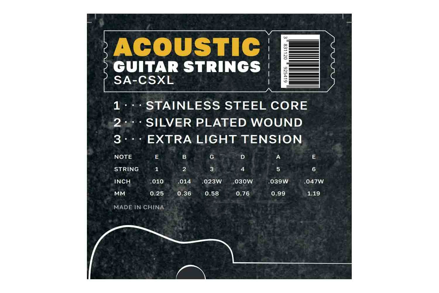 Струны для акустической гитары TERRIS SA-CSXL - Струны для акустической гитары, Terris SA-CSXL в магазине DominantaMusic - фото 4