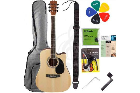 Акустическая гитара TERRIS TD-045 NA Starter Pack - Набор гитариста, Terris TD-045 NA Starter Pack в магазине DominantaMusic - фото 1