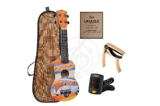 Укулеле сопрано VESTON UKULELE KUS 25 BUS dPACK 1 - Набор укулеле сопрано, VESTON UKULELE KUS 25 BUS dPACK 1 в магазине DominantaMusic - фото 1