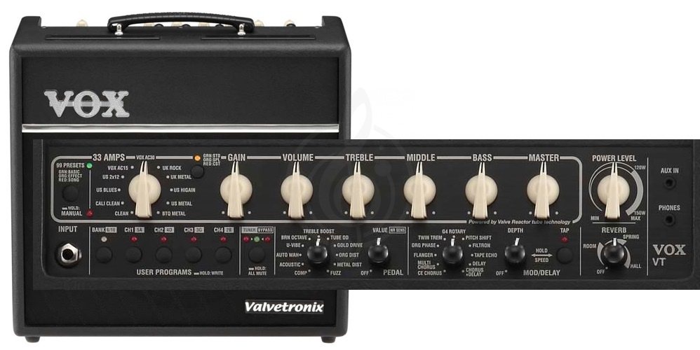 Комбоусилитель для электрогитары Усилители и комбики для электрогитар VOX VOX VT40+ Valvetronix+ моделирующий гитарный комбо VT40+ - фото 4