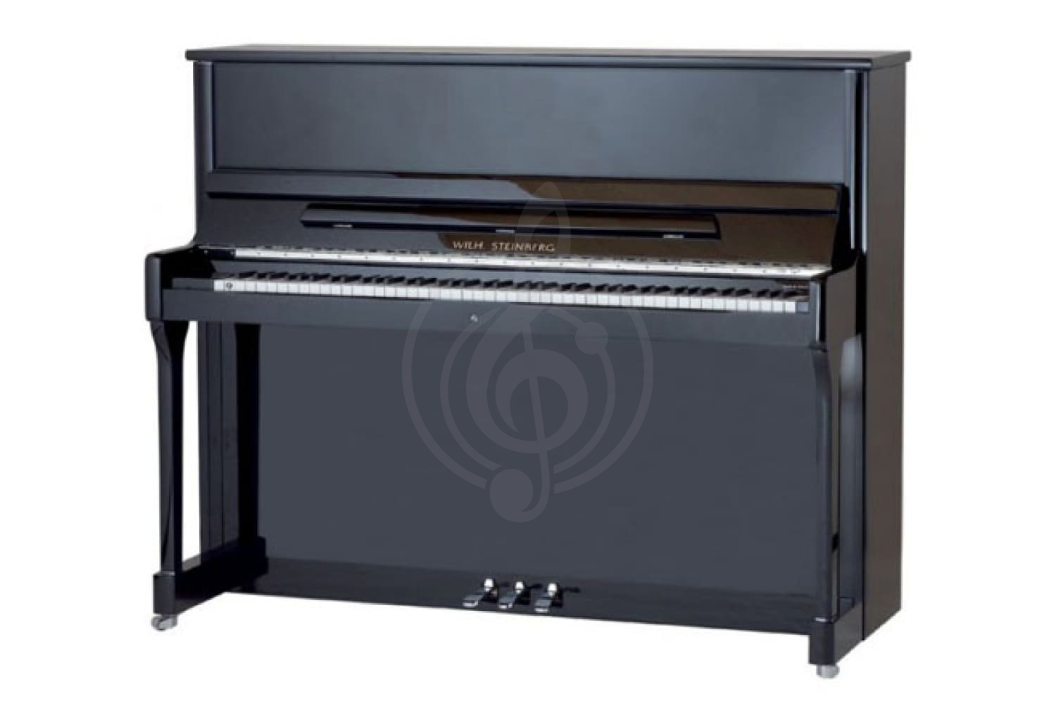Акустическое пианино W.Steinberg 190045-1CK Performance P118 - Пианино акустическое, черное, фурнитура хром, W.Steinberg 190045-1CK в магазине DominantaMusic - фото 1