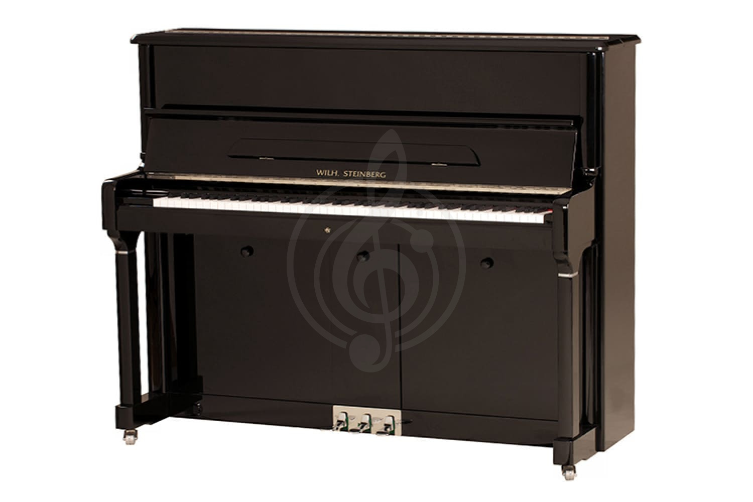Акустическое пианино W.Steinberg 190049-1CK Performance P125E Пианино акустическое, черное, фурнитура хром, W.Steinberg 190049-1CK в магазине DominantaMusic - фото 1