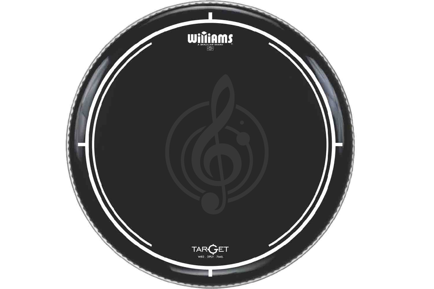 Пластик для тома Williams WB2-7MIL-14 Target Series Black - Пластик для том-барабана 14", черный,  WB2-7MIL-14 Target Series Black в магазине DominantaMusic - фото 1