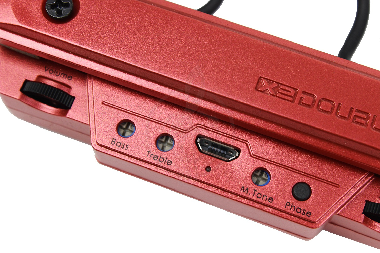 Звукосниматель для акустической гитары X2 DOUBLE X0 RED - Магнитный звукосниматель со встроенным микрофоном, X2 DOUBLE X0 RED в магазине DominantaMusic - фото 4