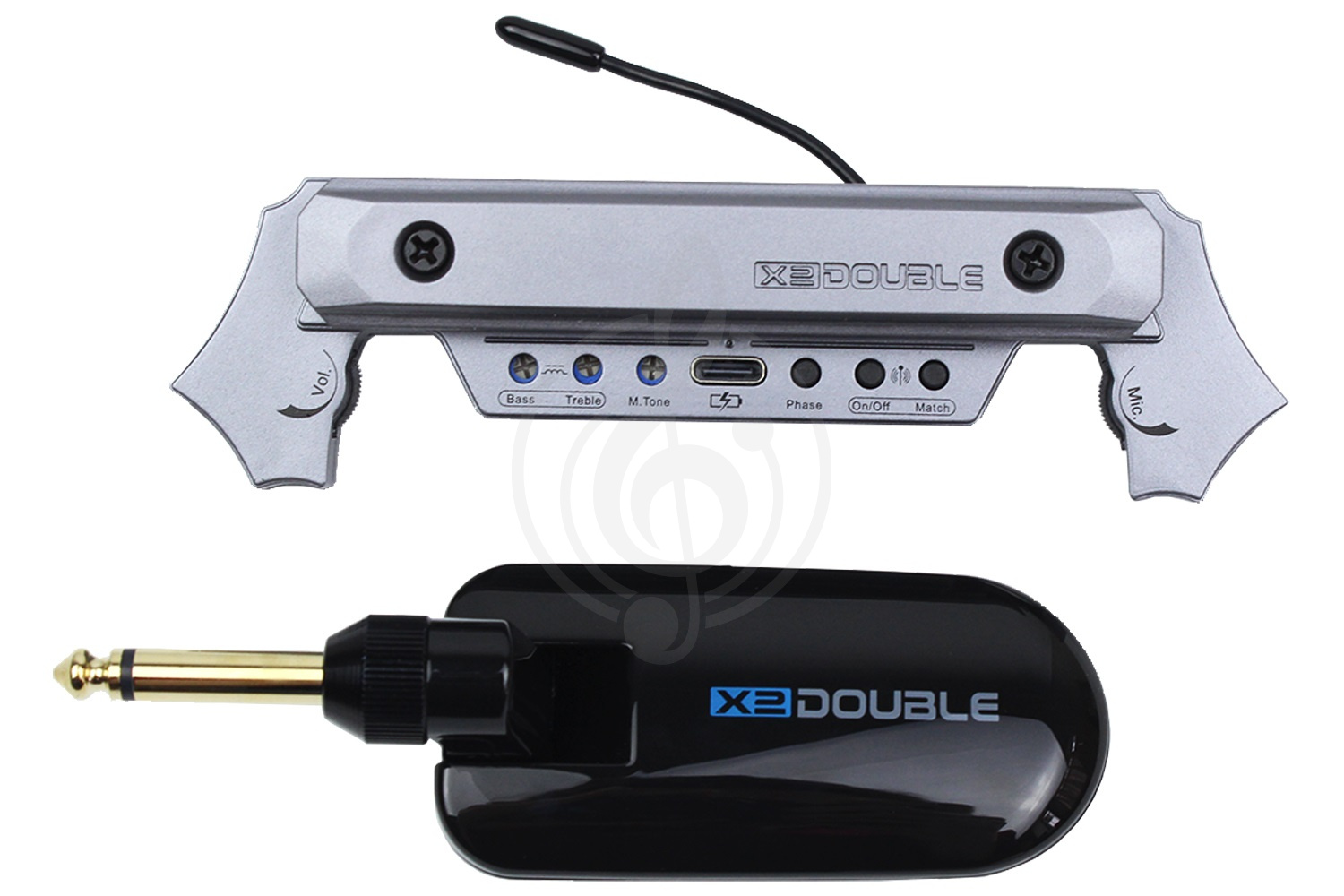 Звукосниматель для акустической гитары X2 DOUBLE X2 GR - Магнитный звукосниматель, съемный, X2 DOUBLE X2 GR в магазине DominantaMusic - фото 1