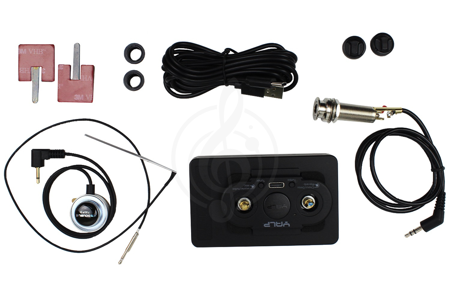 Трансакустический звукосниматель X2 DOUBLE Y11 - Трансакустический звукосниматель с тюнером и Bluetooth, X2 DOUBLE Y11 в магазине DominantaMusic - фото 2