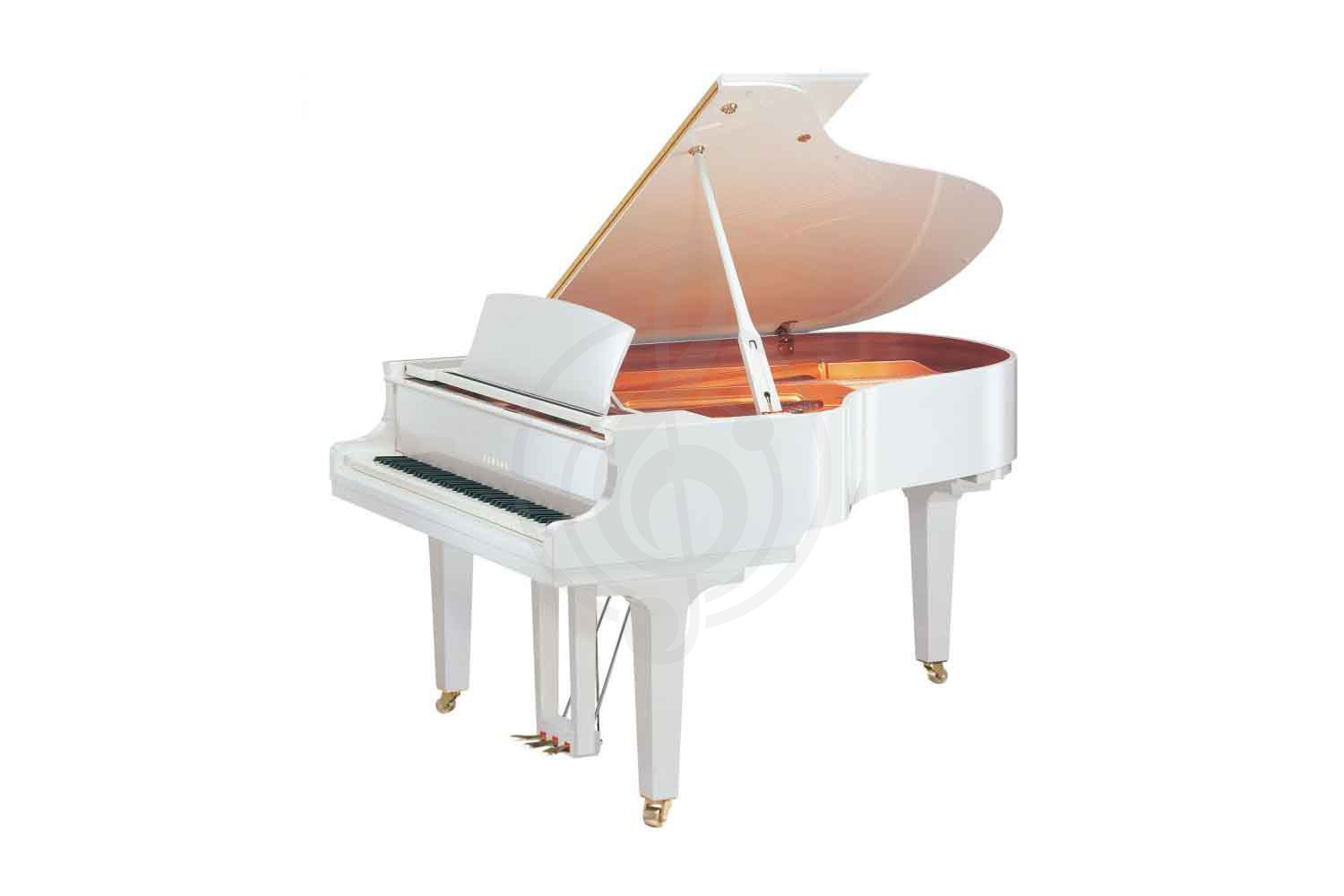 Акустический рояль Yamaha C3X PWH - Рояль акустический, цвет белый, Yamaha C3 PWH//X.LZ.WITH BENCH в магазине DominantaMusic - фото 1