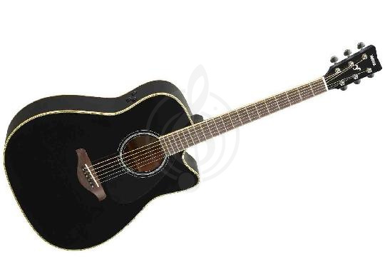 Изображение YAMAHA FGC-TA BLACK - трансакустическая гитара