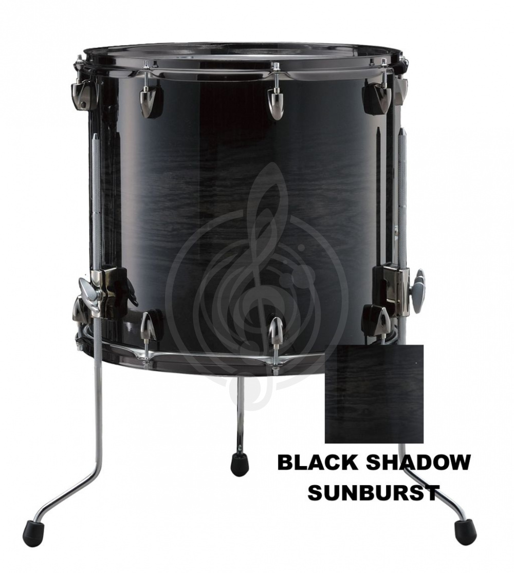 Альт-том, том Альт-томы, томы Yamaha Yamaha LNF1615(BLSS) том напольный 16&quot;х15&quot;, дуб, 8 слоёв, цвет Black Shadow Sunburst LNF1615 Black Shadow Sunburst - фото 1