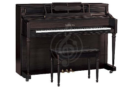 Изображение Yamaha M2SBW - пианино 110см, консольного типа, цвет чёрный орех, сатинированное, с банкеткой