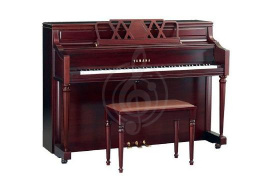 Изображение Yamaha M2SISM - пианино-сайлент 110см, консольного типа, красное дерево, сатинированное, с банкеткой