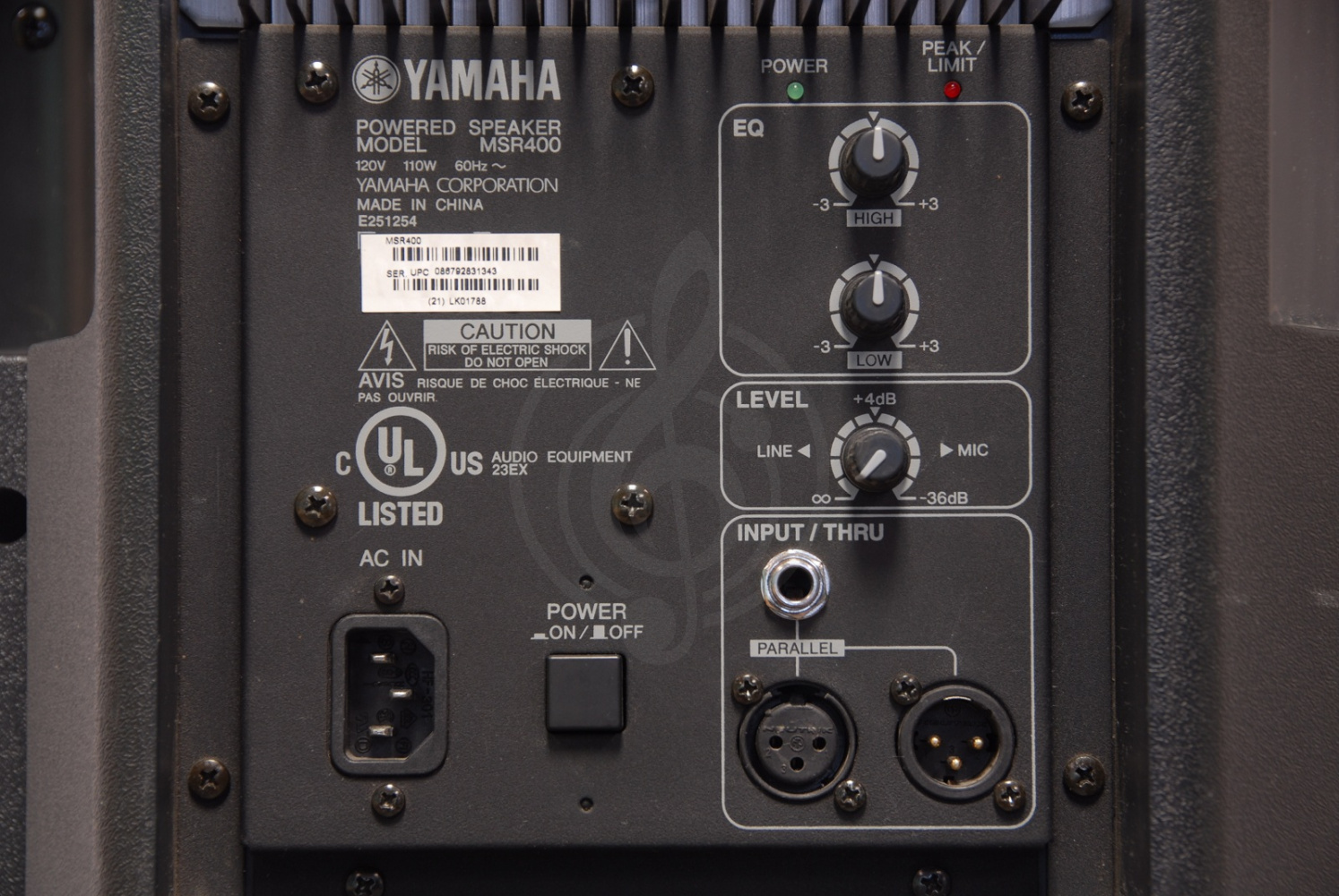 Активная акустическая система Активные акустические системы Yamaha Yamaha MSR 400 Активная широкополосная AC MSR 400 - фото 3