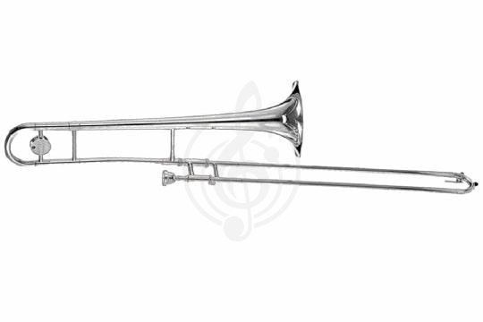 Изображение Yamaha YBL-421GS - бас-тромбон Bb/ F, 14.3/241мм, Golg-brass раструб, посеребренный