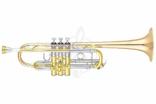 Изображение Yamaha YTR-8445G - труба C профессиональная, тяжелая, чистый лак, gold brass bell