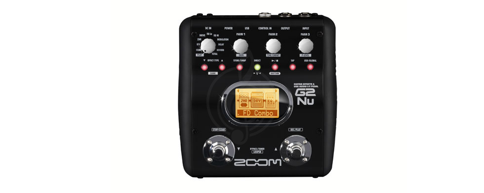 Процессор для электрогитары Гитарные эффекты Zoom Zoom G2Nu+AC процессор эффектов для электрогитары. G2Nu+AC - фото 2