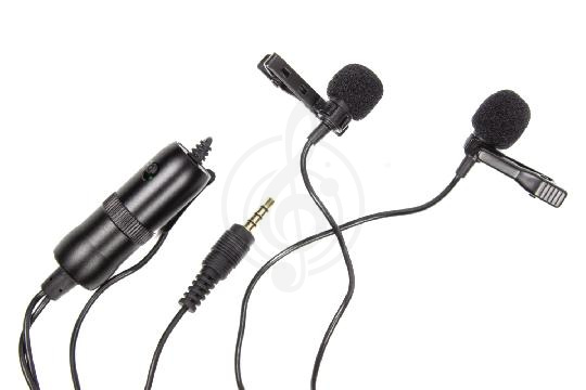 Микрофон для видеокамеры Микрофоны для видеокамер ACEMIC Acemic MM2 - Микрофон петличный двойной MM2 - фото 1