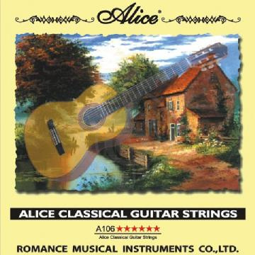 Струны для классической гитары Струны для классических гитар Alice Alice A106-H Струны для классической гитары, чистый нейлон - посеребренная медь, сильное натяжение,  A106-H - фото 1