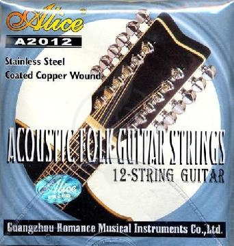 Струны для акустической гитары Струны для акустических гитар Alice Alice A2012 Струны для 12-ти струнной гитары, 10-50 A2012 - фото 1