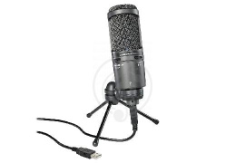 Конденсаторный студийный микрофон Конденсаторные студийные микрофоны AUDIO-TECHNICA Audio-Technica AT2020USB+ - Микрофон студийный c USB-разъемом AT2020USB+ - фото 1