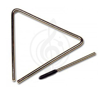 Изображение BRAHNER DP-405 Треугольник (хромированный) 13см с держателем и ударной палочкой