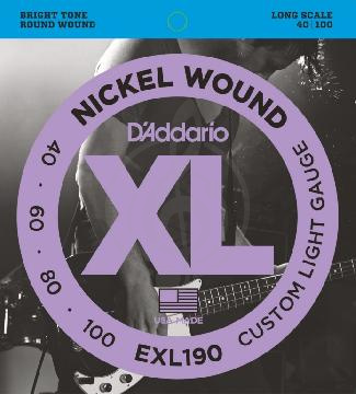 Изображение D`Addario EXL190 Струны для бас-гитары 40-100