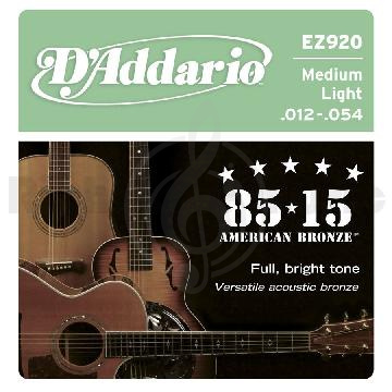 Изображение D'Addario EZ920 Струны для акустической гитары 12-54