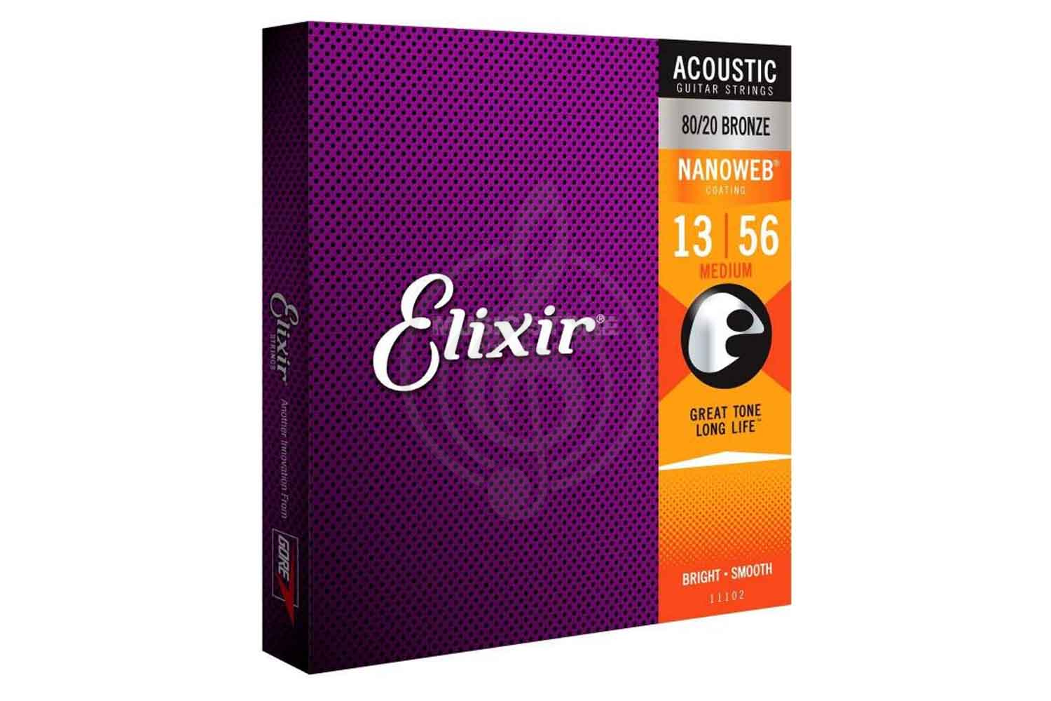 Струны для акустической гитары ELIXIR 11102 NanoWeb Medium - Струны для акустической гитары, Elixir 11102 NanoWeb Medium в магазине DominantaMusic - фото 1