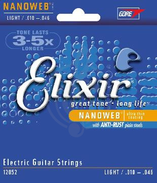 Изображение Elixir 12052 NanoWeb  струны для электрогитары 10-46