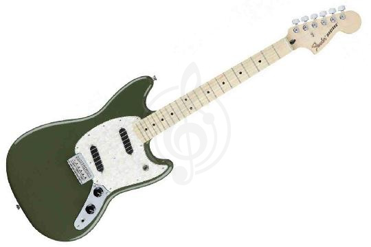 Электрогитара Mustang FENDER MUSTANG MN Olive - Электрогитара, Fender MUSTANG MN Olive в магазине DominantaMusic - фото 1
