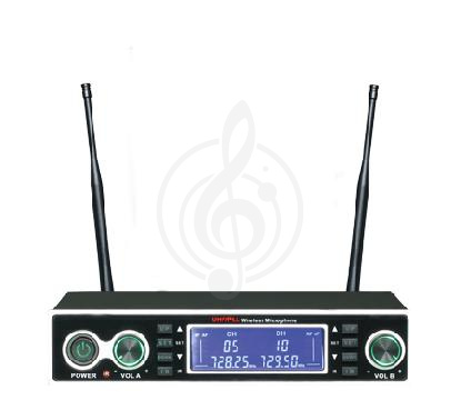 Изображение GrandVox EU-6600HS Цифровая радиосистема UHF(500-900Mhz)/PLL DIGITAL с двумя головными микрофонами.