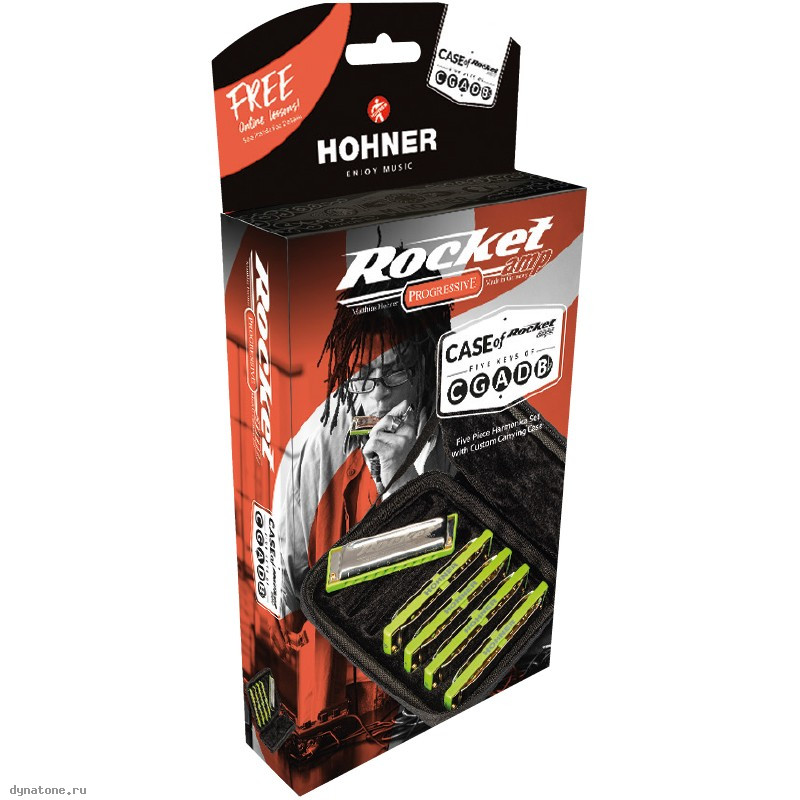 Губная гармошка HOHNER Rocket Amp M20155xp - набор из 5ти диатонических губных гармоник, Hohner Rocket Amp M20155xp в магазине DominantaMusic - фото 2