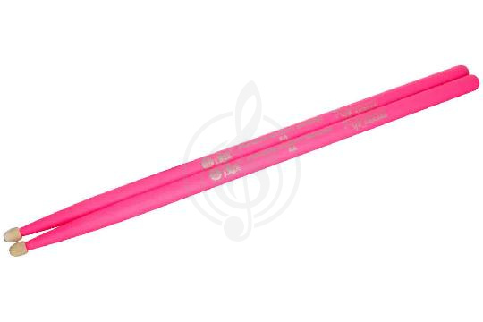 Палочки для барабанов HUN Fluorescent Series 5A - Барабанные палочки, розовые, орех гикори, HUN 10101003002 в магазине DominantaMusic - фото 1