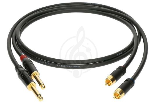 Спикерный кабель Klotz AL-RP0300 Кабель акустический RCA-Jack 6,35мм, 3м, 2шт, Klotz AL-RP0300 в магазине DominantaMusic - фото 1