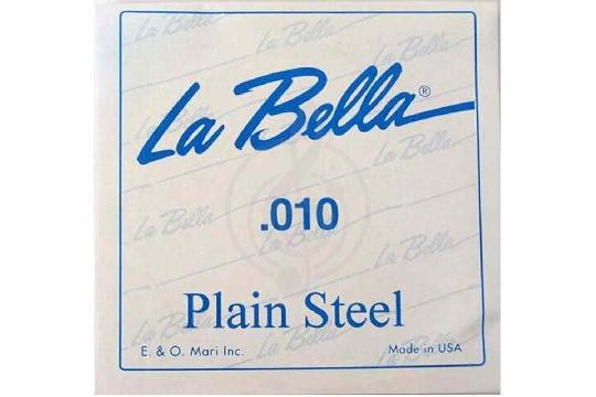 Изображение La Bella PS010 Отдельная стальная струна без оплетки диамером 0,010