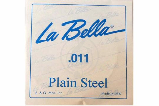 Изображение La Bella PS011 Отдельная стальная струна без оплетки диамером 0,011