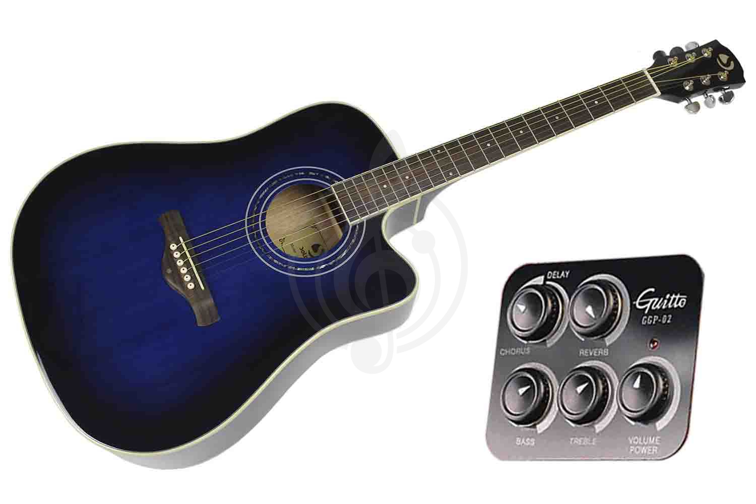 Трансакустическая гитара SOLISTA SG-D1 GGP BL - Трансакустическая гитара, Solista SG-D1 GGP BLUE в магазине DominantaMusic - фото 1