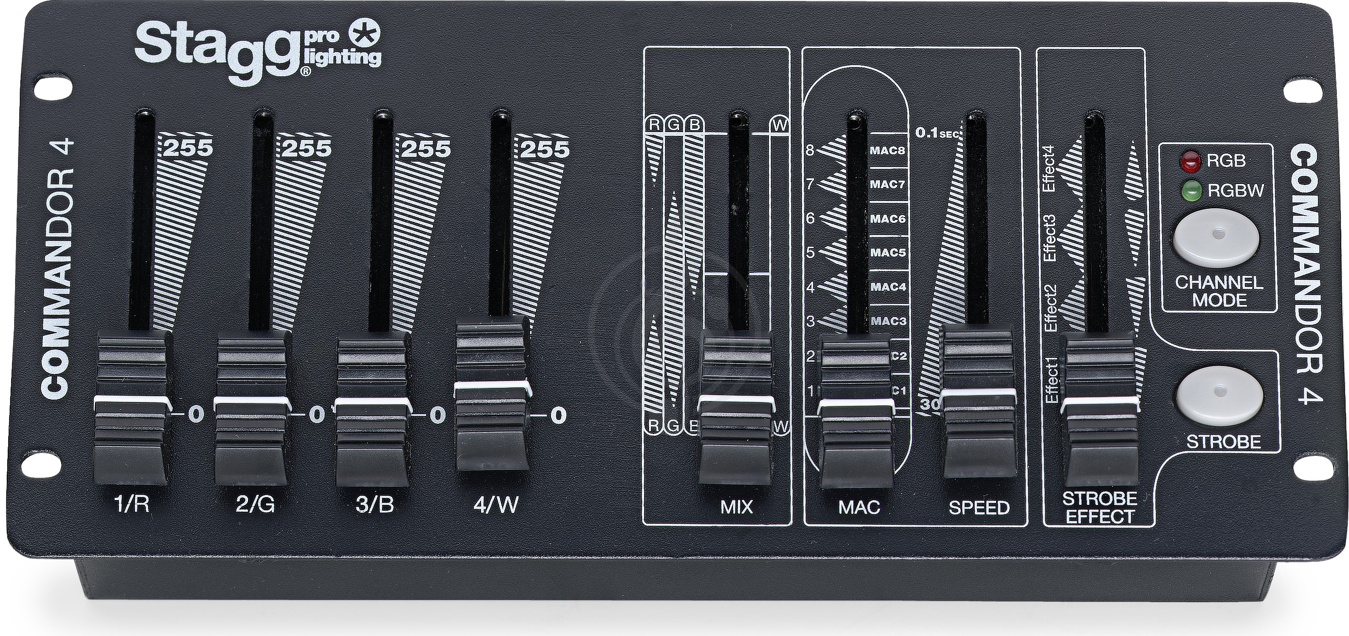 Пульт и контроллер DMX Пульты и контроллеры DMX Stagg STAGG COMMANDOR 4-2-DMX контроллер для LED приборов 4-2-DMX - фото 1