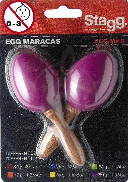 Изображение STAGG EGG-MA S/MG- пластиковые маракасы (2 шт). Форма: яйцеобразная. Вес: 50 гр. Цвет: пурпурный