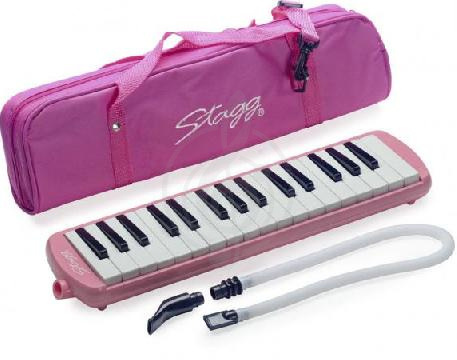 Изображение STAGG MELOSTA32 PK - пианика,32 клавиши, мундштук, гибкая трубка, в мягком чехле, длина 41 см, цвет: