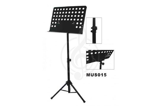 Изображение VESTON MUS015 - пюпитр оркестровый, 940 - 1420 мм, сталь, полотно для нот 470х345 мм