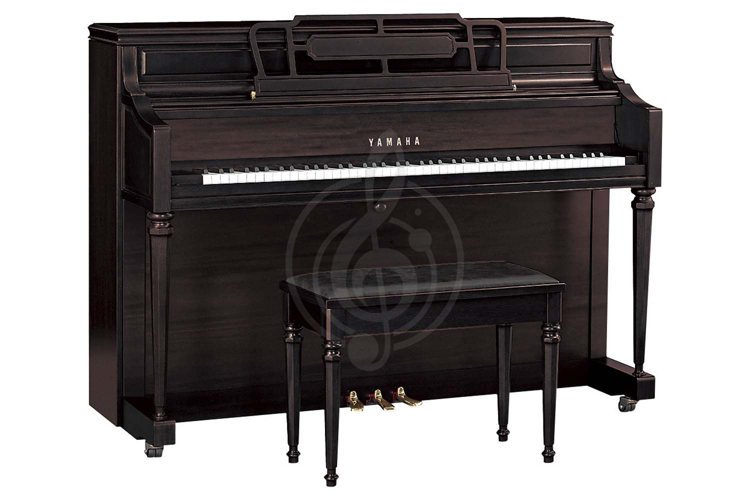 Акустическое пианино Пианино Yamaha Yamaha M2SBW - пианино 110см, консольного типа, цвет чёрный орех, сатинированное, с банкеткой M2SBW//LZ.WITHBENCH - фото 1
